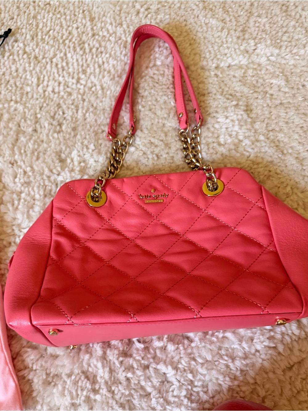 kate spade Quilted Pink Chain-Handle Shoulder Bag